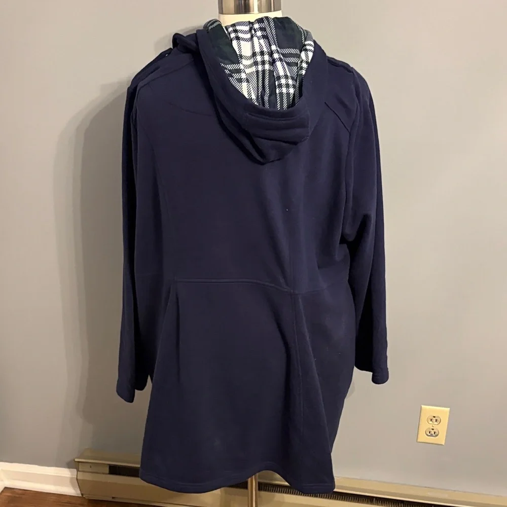 torrid Navy Hooded Toggle Pea Coat - Picture 6 of 9